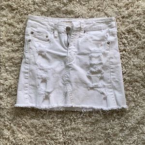 White Jean Skirt
